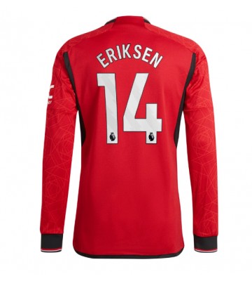 Manchester United Christian Eriksen #14 Koszulka Podstawowych 2023-24 Długi Rękaw